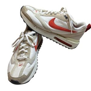 Men’s Nike Air Max Pre-Day SE White Red/Orange Sneakers Size 10
